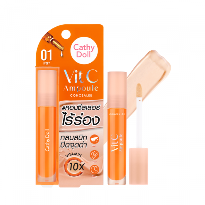 Kem Che Khuyết Điểm Sáng Da Mờ Thâm Cathy Doll Vit C Ampoule Concealer 4.1g